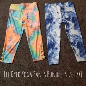 Tie Dyed Yoga Pants Bundle Size L/XL